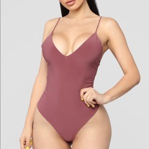 Sleek And Slay Bodysuit - Red Brown